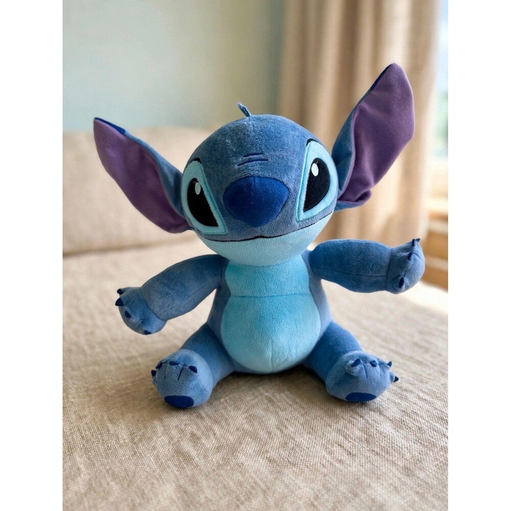 Disney Stitch Plush 12in Stuffed Animal Just Play Kawaii Blue Collectible Toy